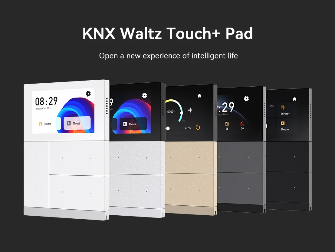 کلیدهای هوشمند سری والتز تاچ GVS | طراحی شیک و کنترل کامل KNX